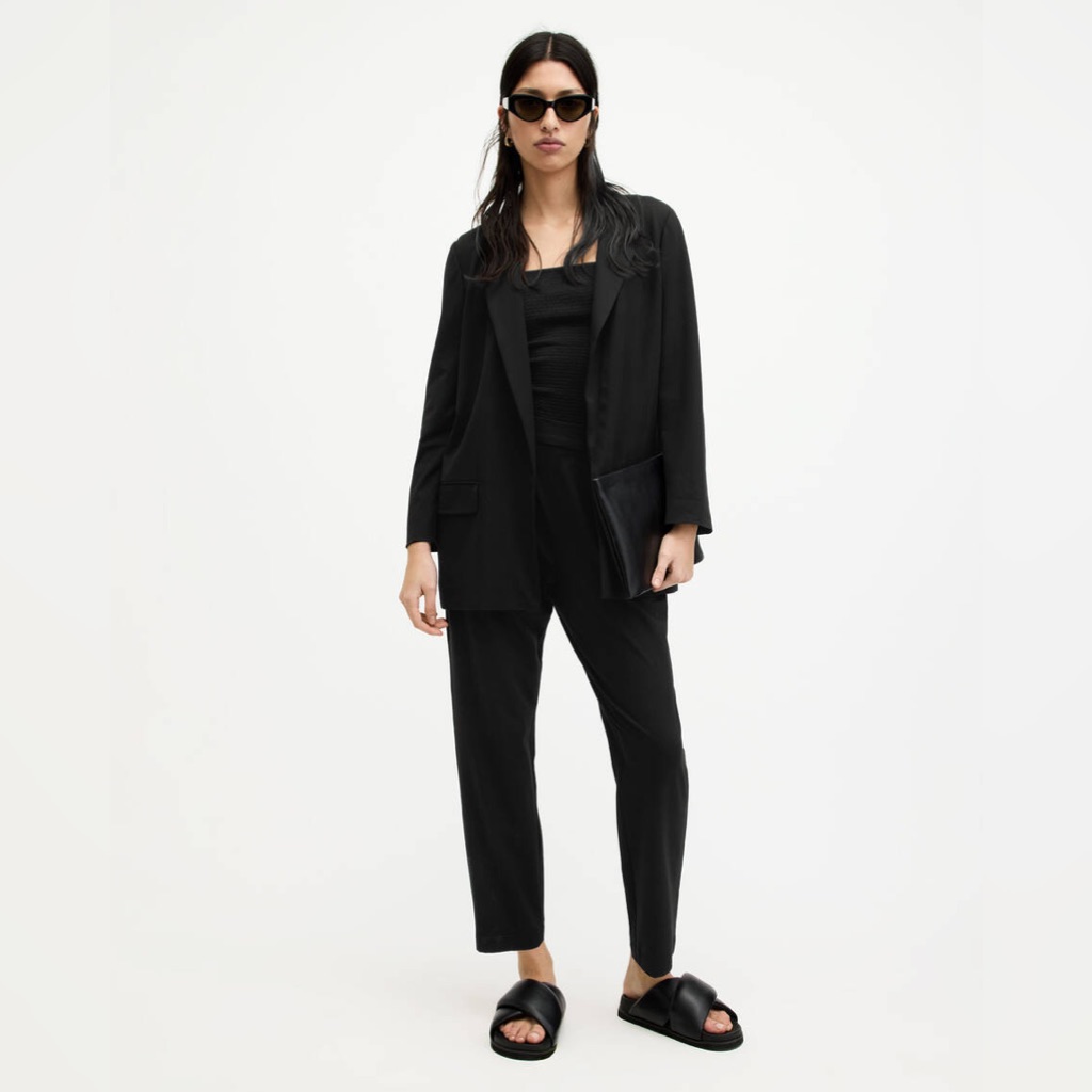 All Saints Aleida Set (Jersey Blazer & Aleida Mid-Rise Tapered Jersey Pants)